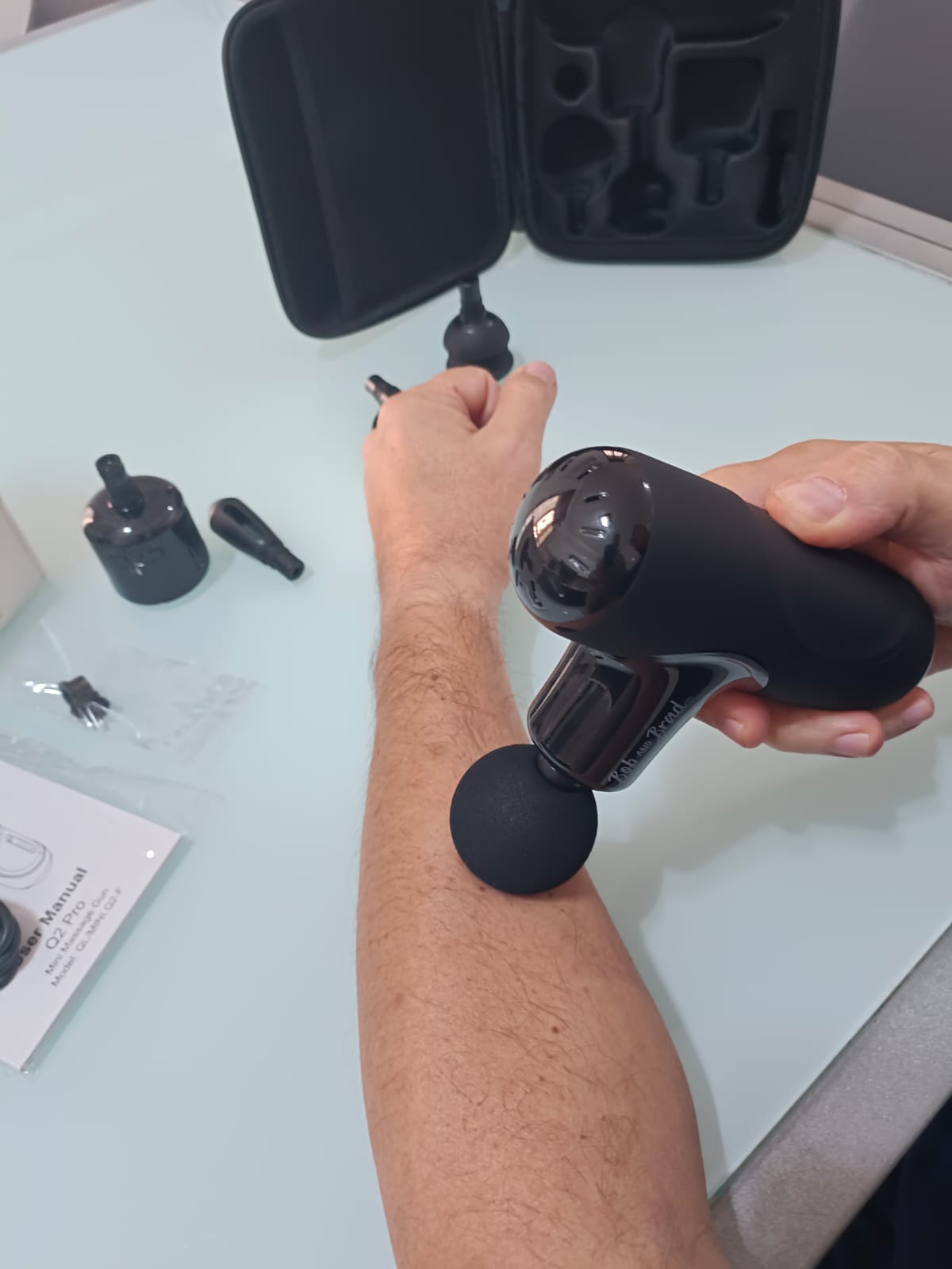 recensione mini Recensione Mini Pistola Massaggiante Bob and Brad Q2 Pro: Sollievo muscolare portatile con terapia del calore